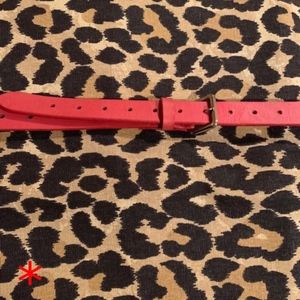 J. Crew Red Leather Belt